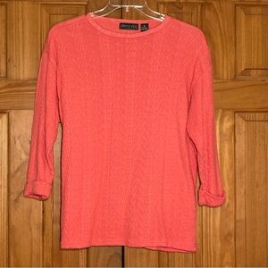 NWOT Cherry Stix Vintage 80s Top Long Sleeve Blouse Pink Size M Medium